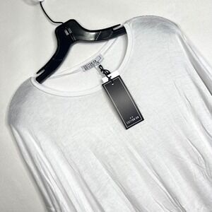 Cotton On White Long Sleeve Top Mens Size S Essi 2 L/S Viscose Blend Casual